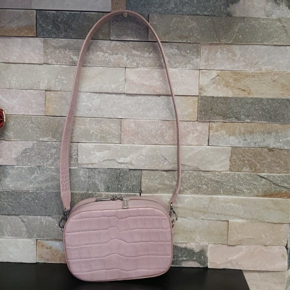 🎁 Pop & Suki Croc Embossed Bigger Leather Camera Bag - Picture 11 of 12